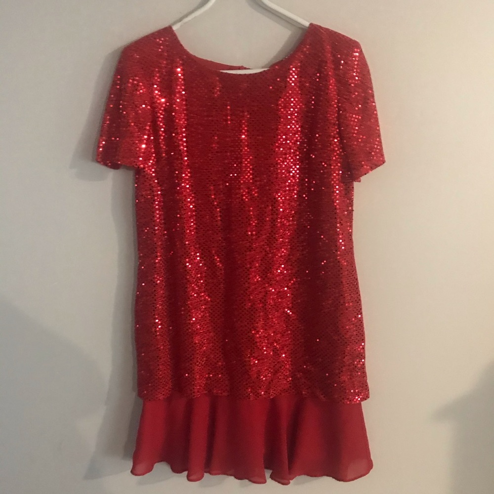 Molly Malloy evening red sequin dress size 8